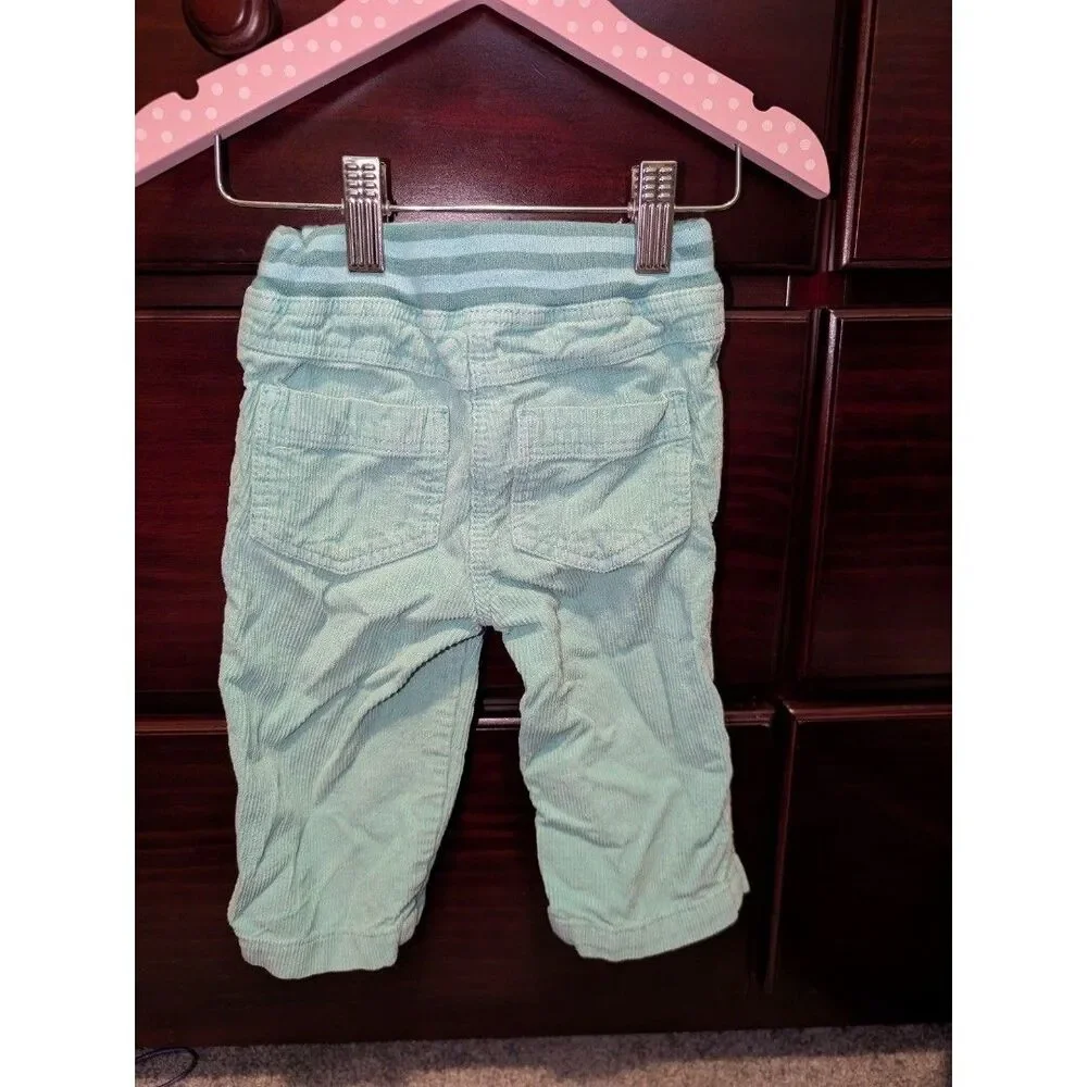 Baby Boden Green Corduroy Heart Pants 12-18